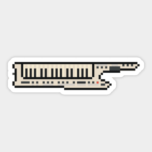 Pixel White Axe Keyboard Guitar Sticker